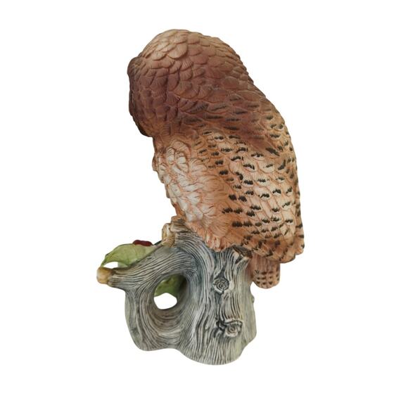 Vintage Porcelain Andrea by Sadek Elf Owl on Branch - Picture 3 of 8
